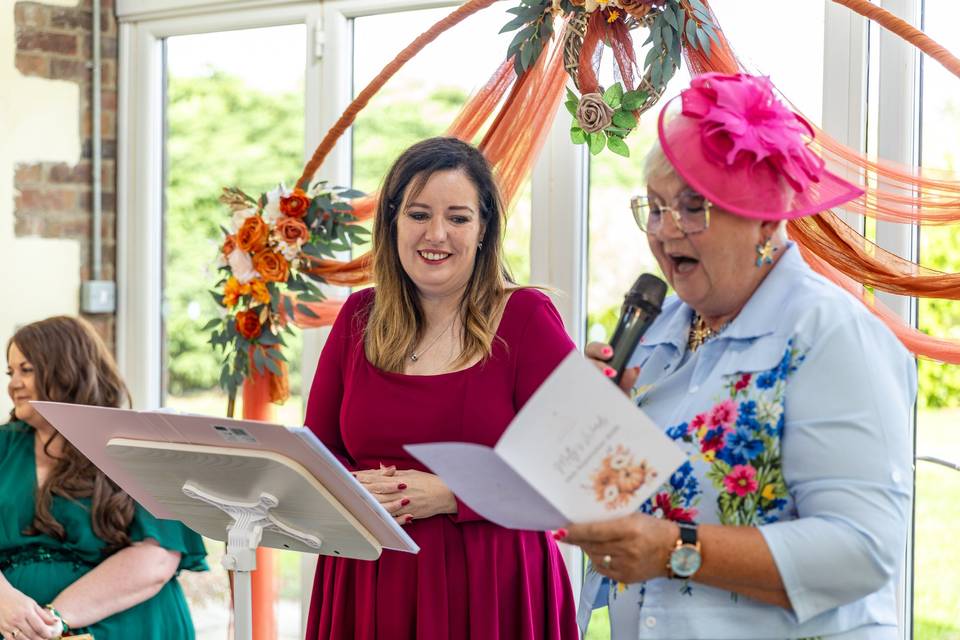 guests signing wedding register