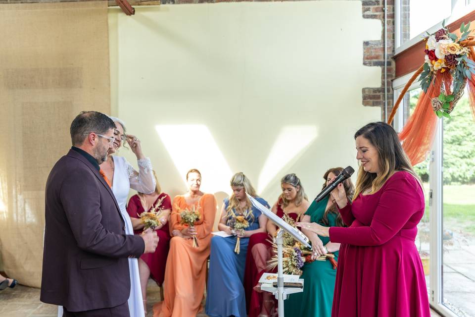wedding service in progress