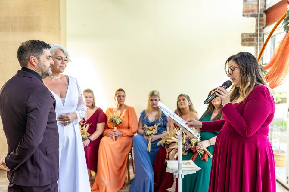 wedding vows exchange close up