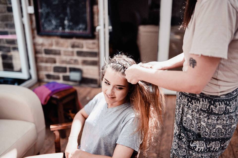 Bridal prep photos