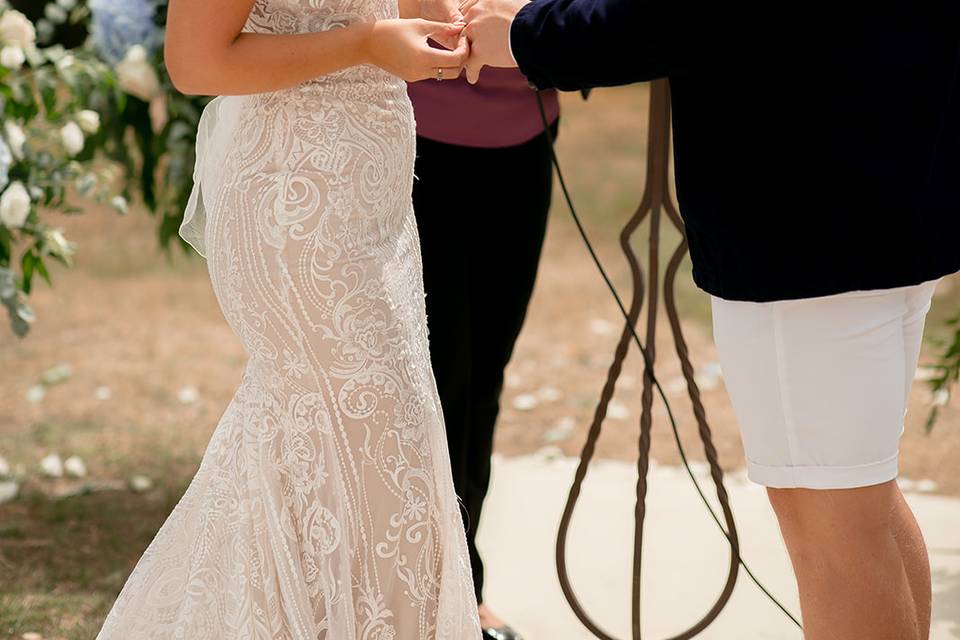 All smiles on the wedding day