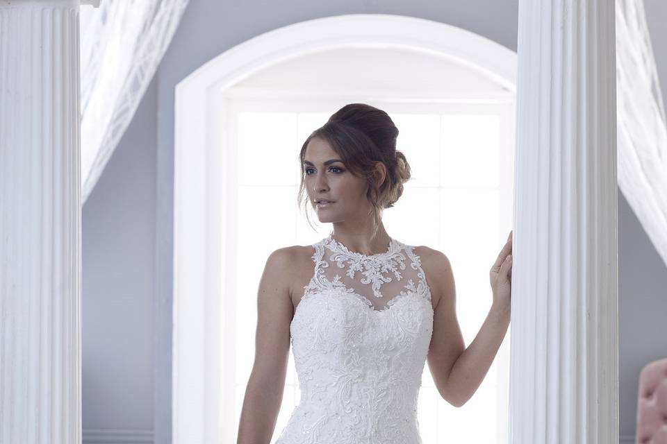 A beautiful gown with lace details