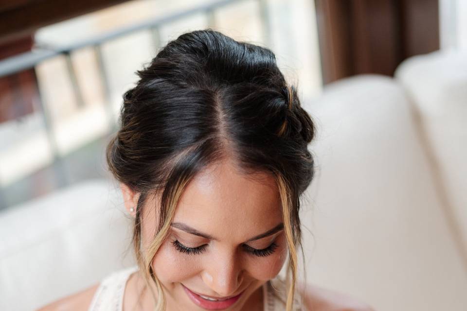 Bride and her bouquet