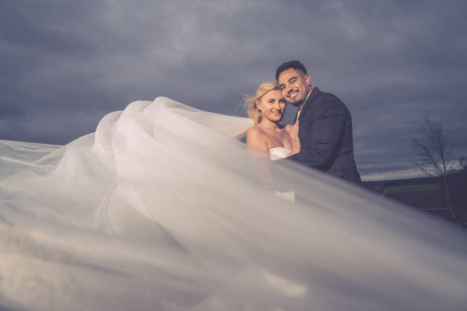 Outdoor moody couple shot