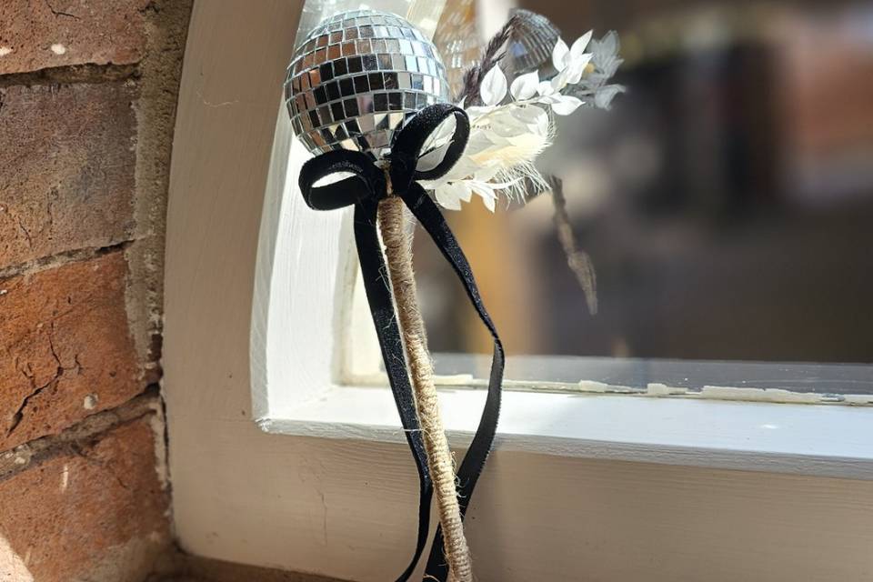 Disco Ball Flower Girl Wand