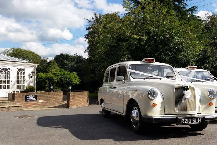 White London Taxi Wedding Cars