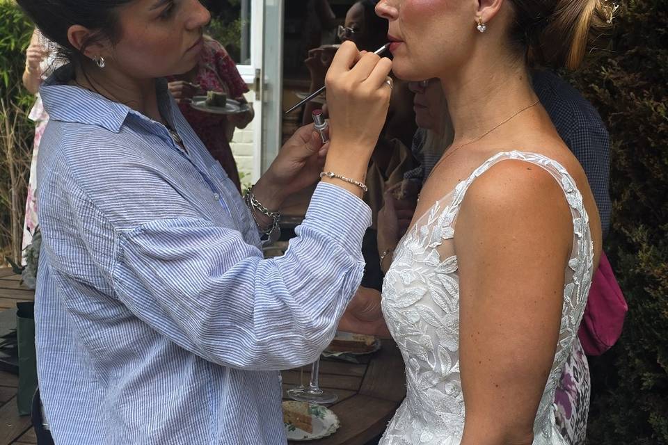 My daughter the makeup artist!