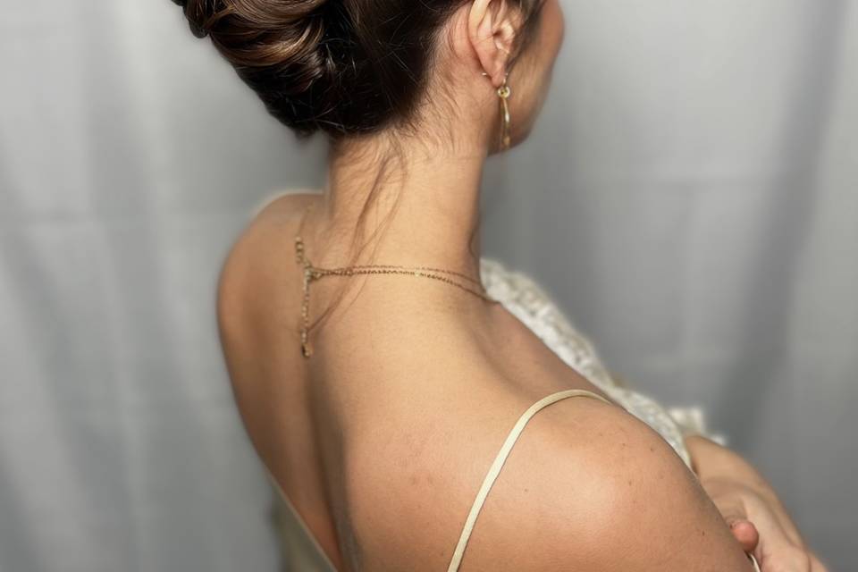 Effortless bridal updo