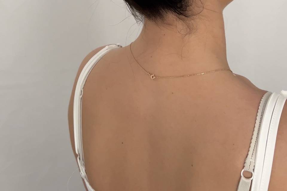 Elegant sleek bridal up do