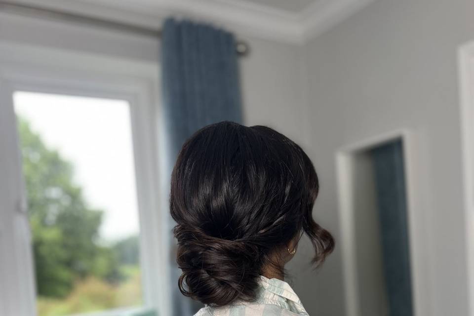 Bridesmaids up do