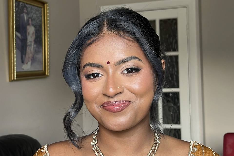Radiant hair and makeup
