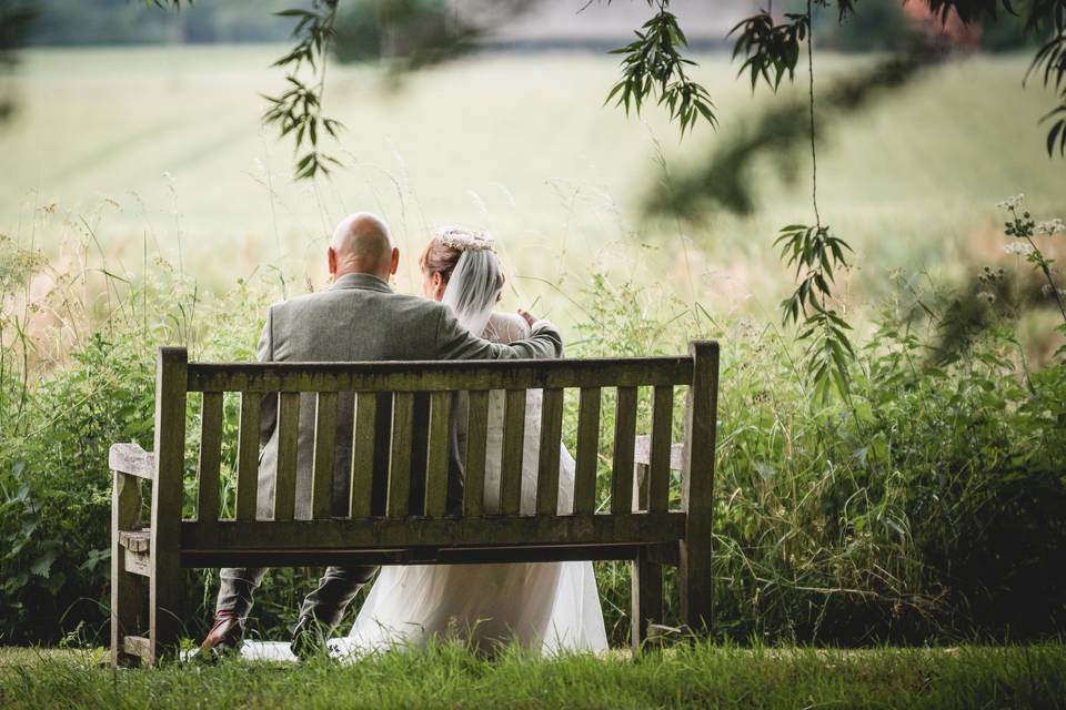 Sitting on the bench