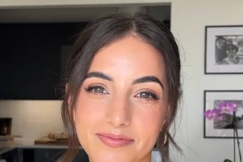 Radiant bridal makeup and hair