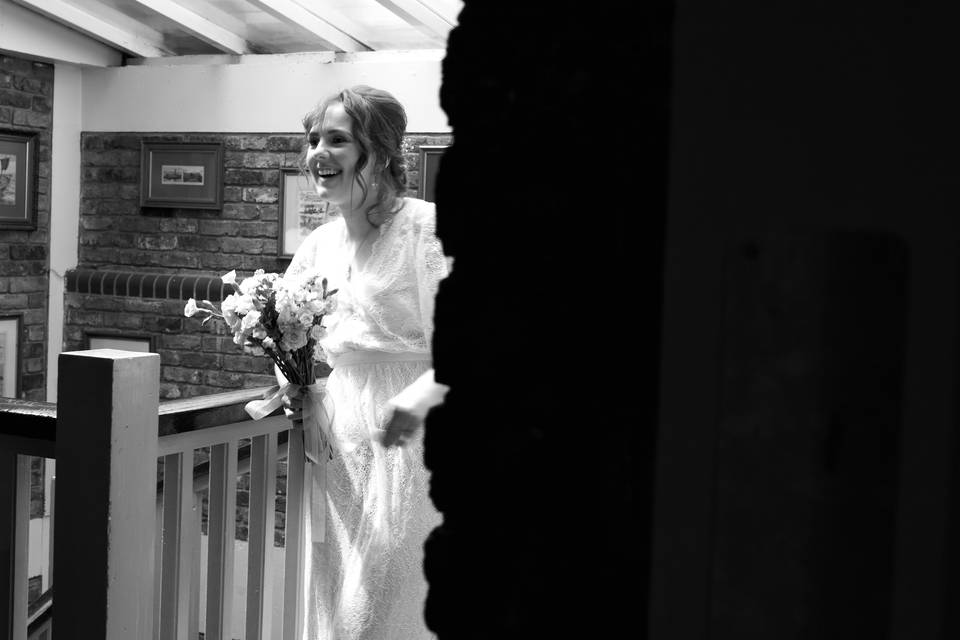The bride ready to go