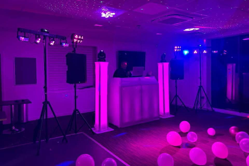 Illuminated evening set up