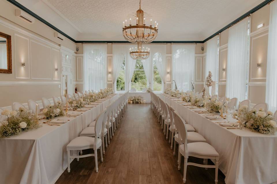 Chandelier Wedding breakfast