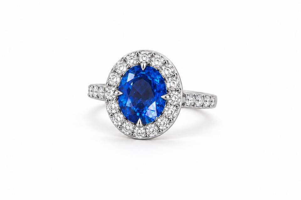 Blue Halo and diamonds