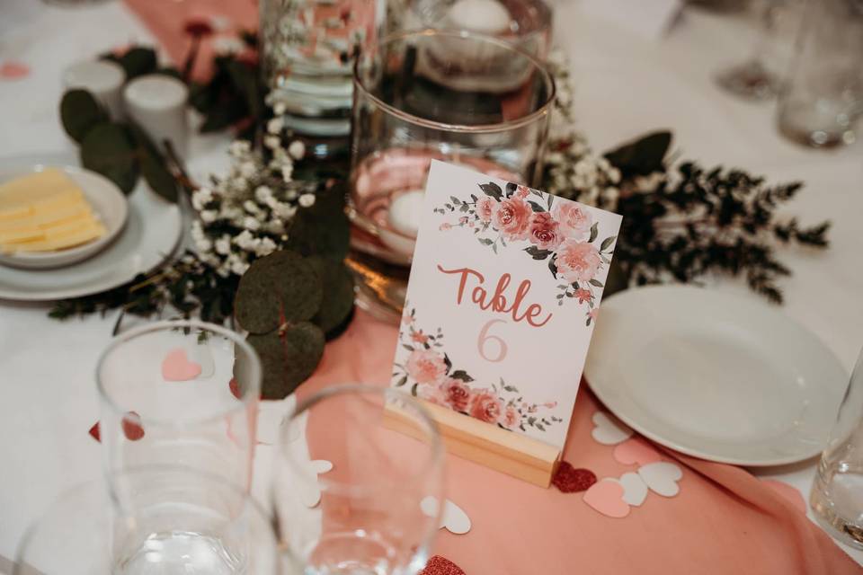 Floral Table Name