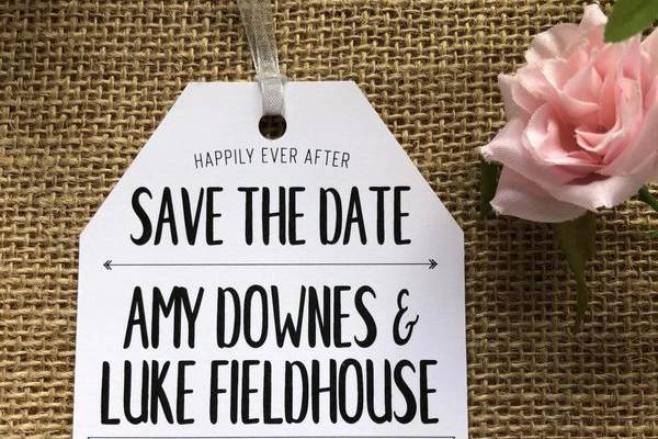 Save-the-date tag