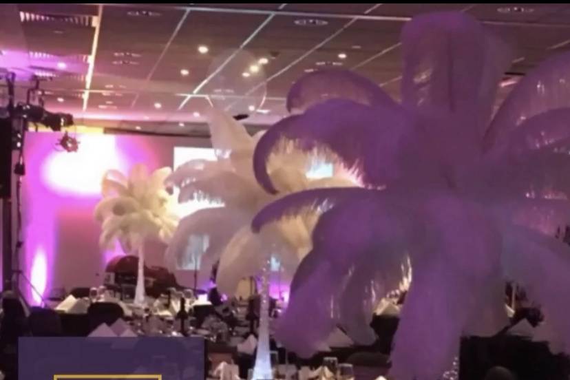 Feather centrepieces - var col