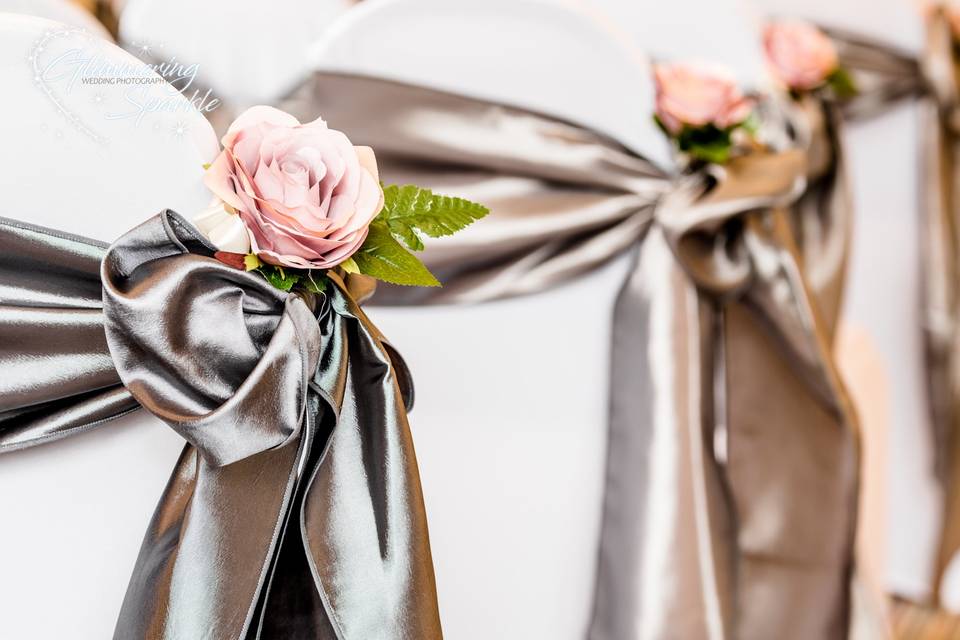 Sashes and flowers