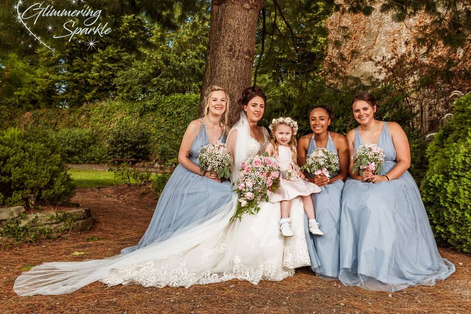 Bride with Bridesmaids