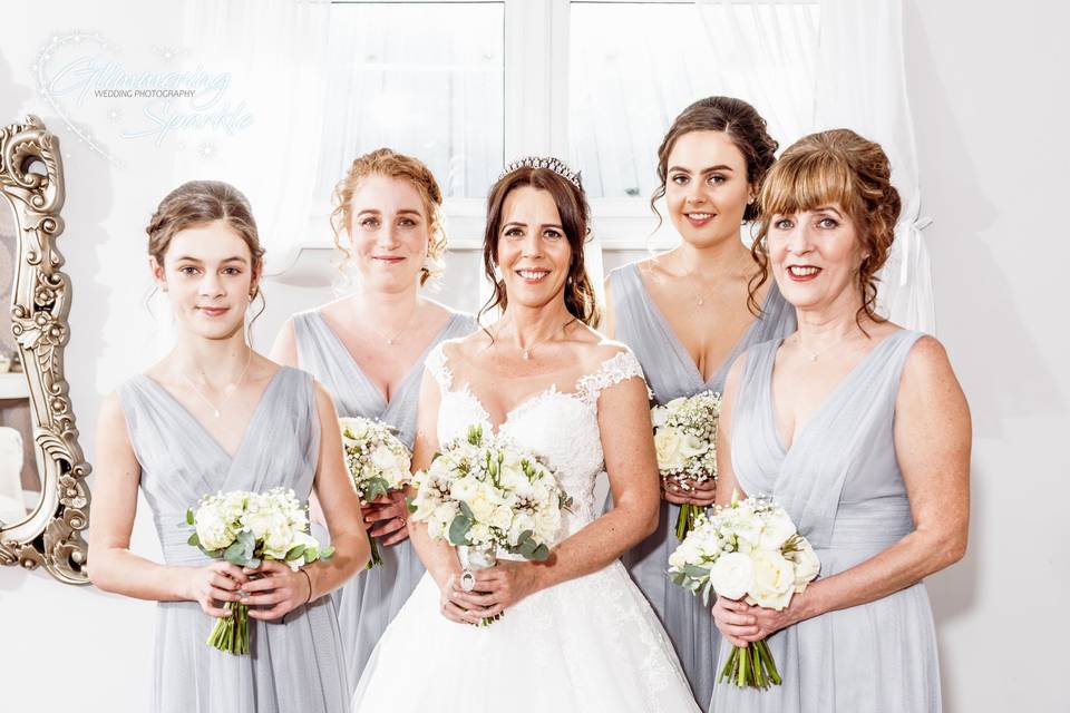 Bride with Bridesmaids