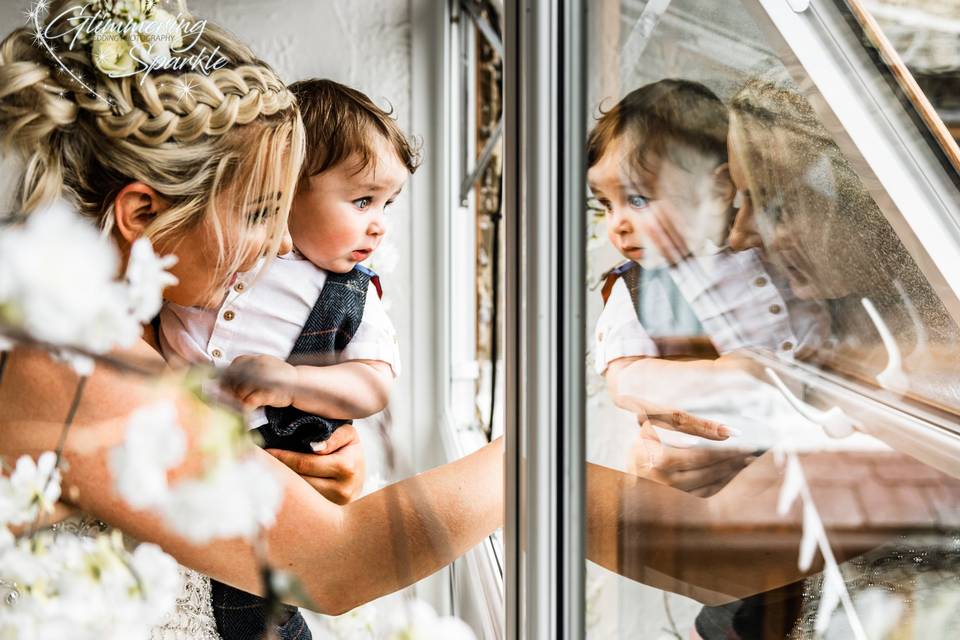 Bride with son