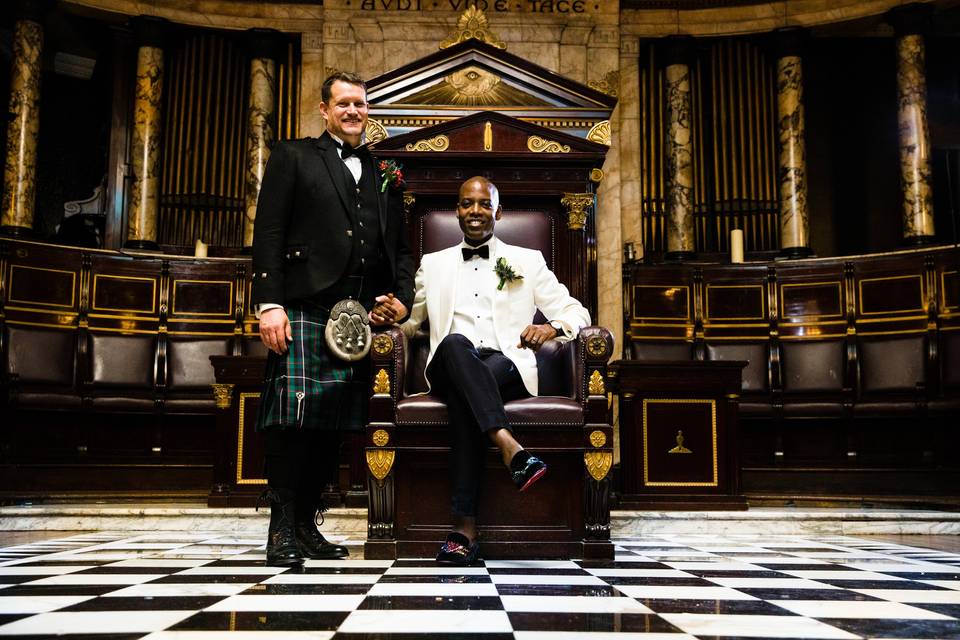 Masonic Temple Wedding