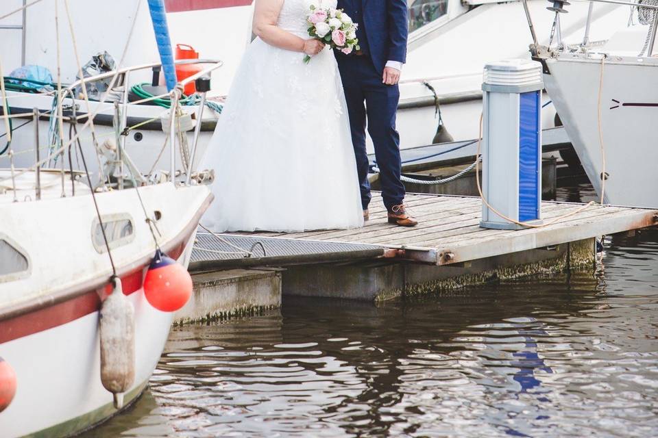 Hull Marina wedding photograph