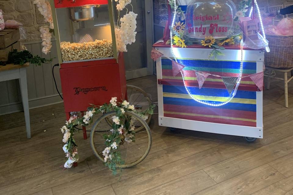 Candyfloss and popcorn stall