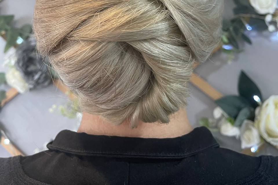 Slick bridal bun