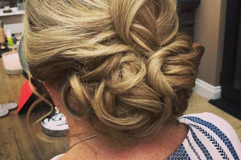 Slick bridal bun