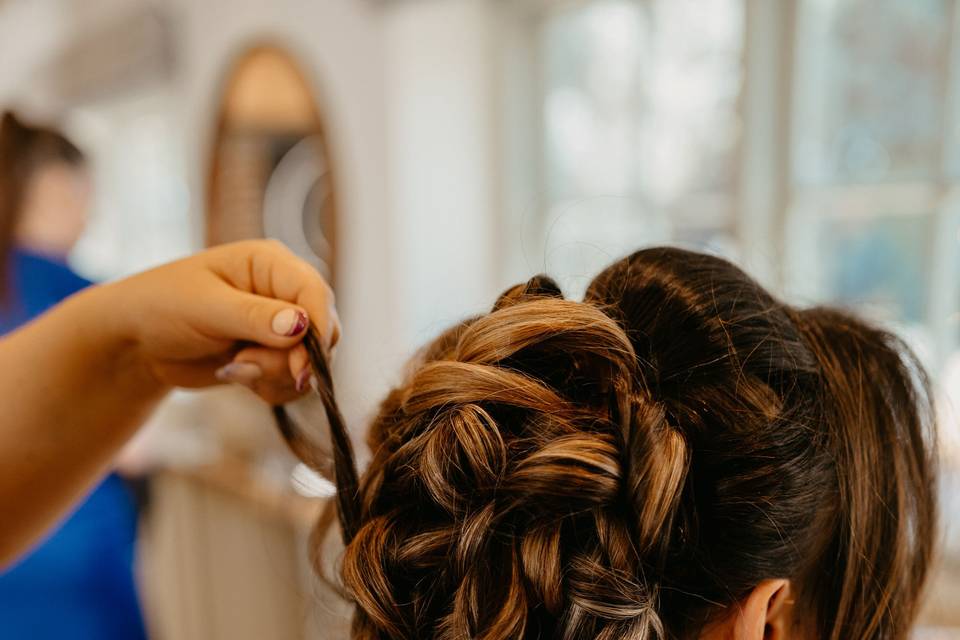 Bride hair