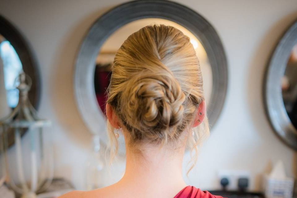 Bridesmaid hair-up