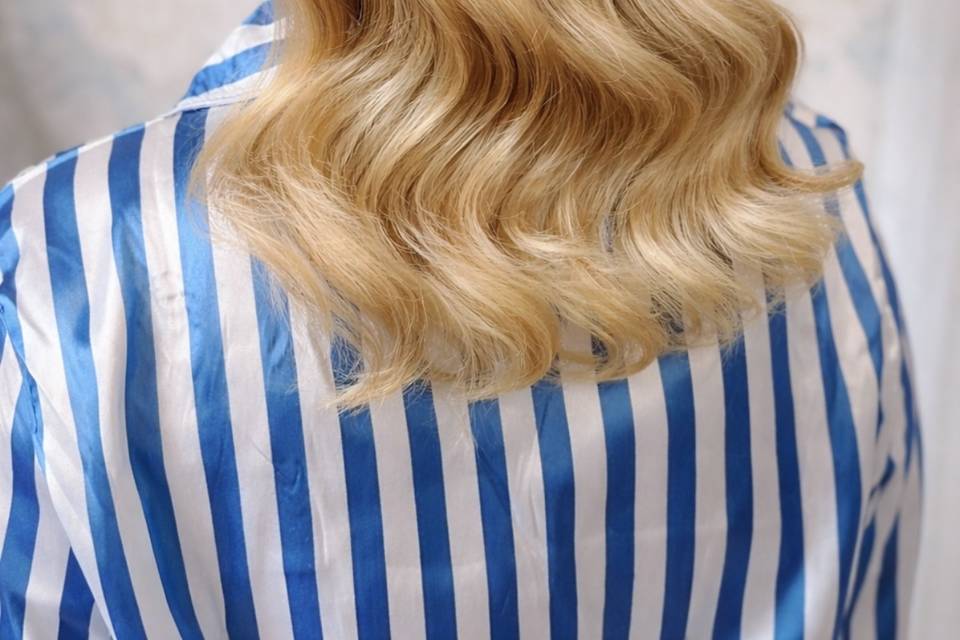 Modern bridesmaid half-up