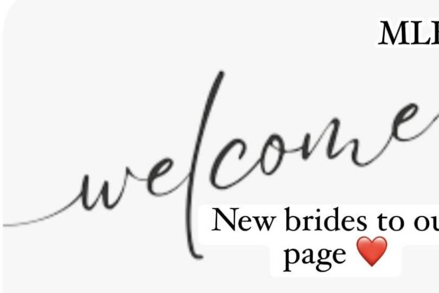 Welcome all new brides