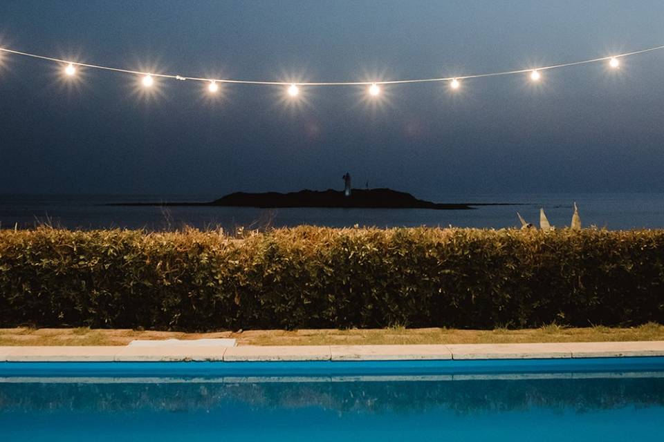 Pool overlooking private islet