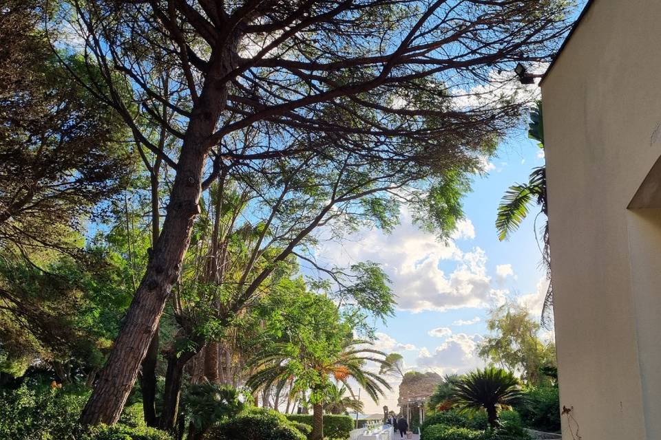 Path to pool area on the sea