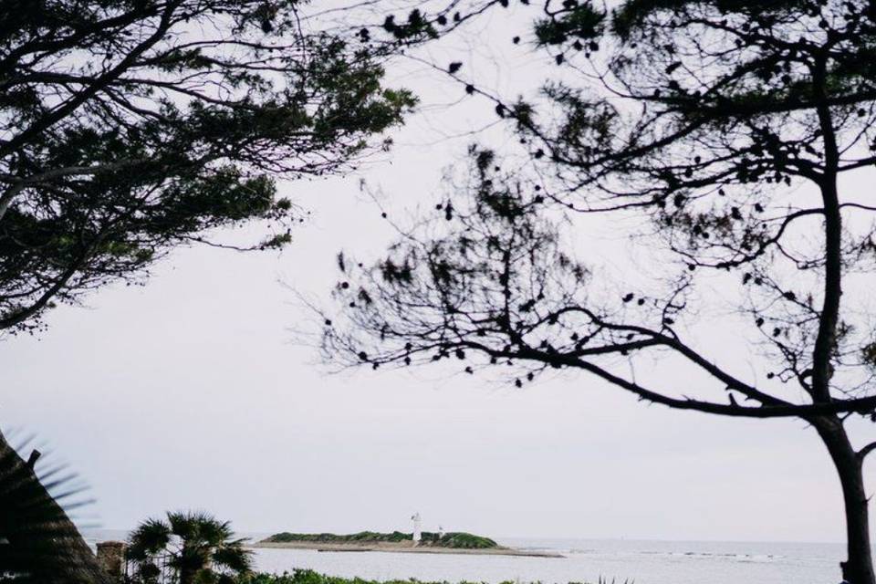View to private Islet Leucosia