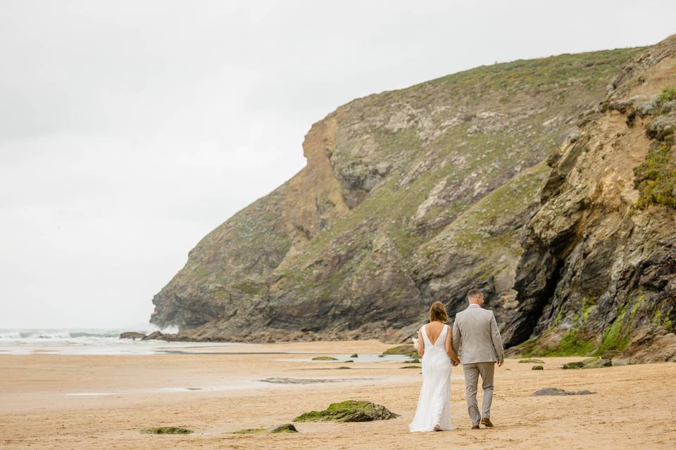 Mawgan Porth wedding shoot