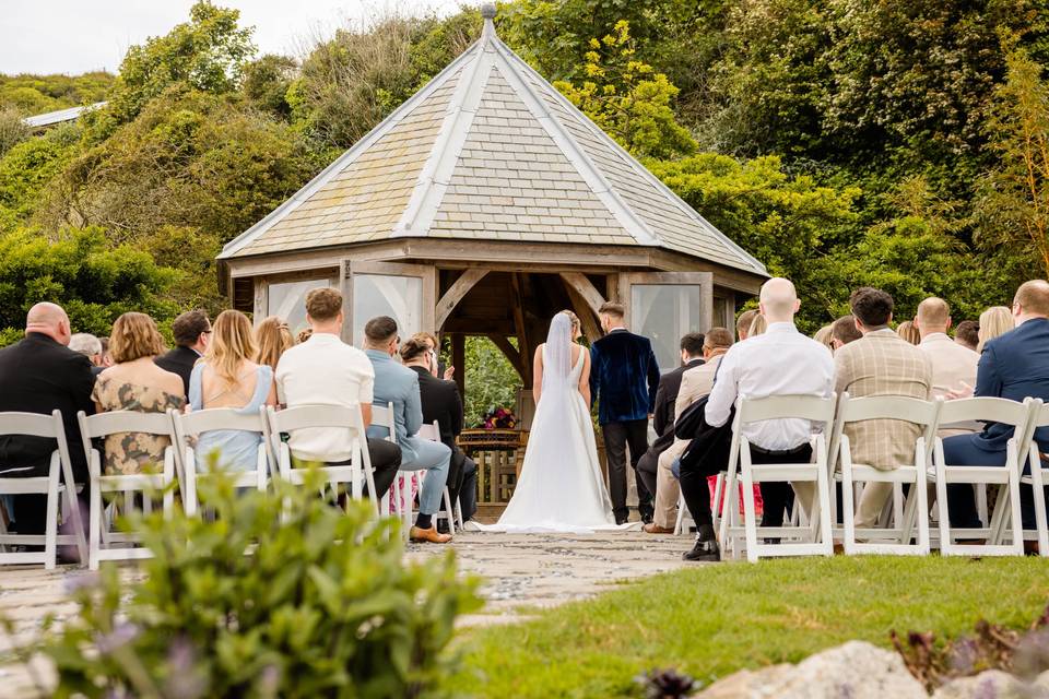 Polhawn Fort outside ceremony