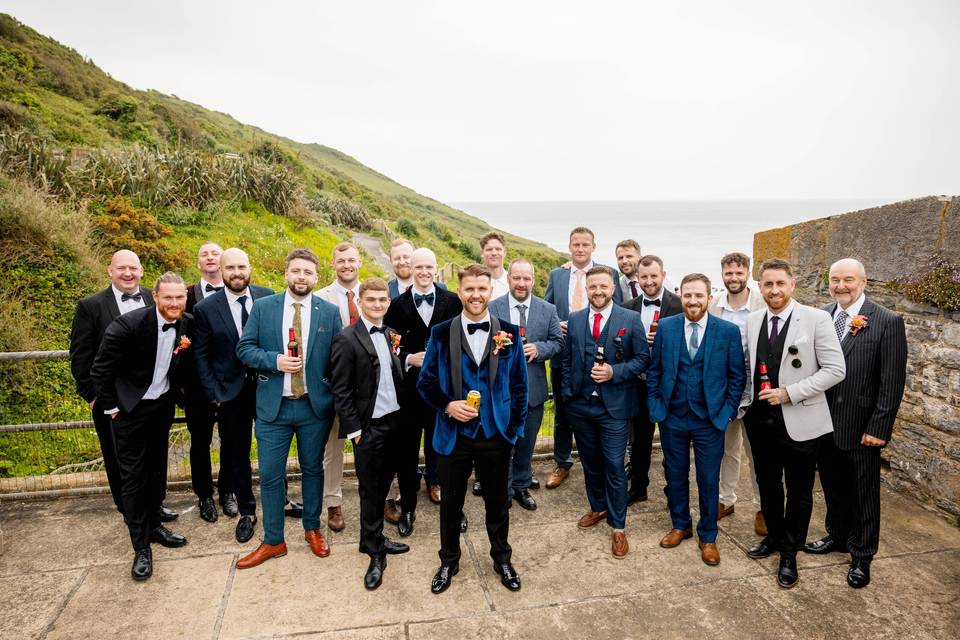 Stag due wedding shot