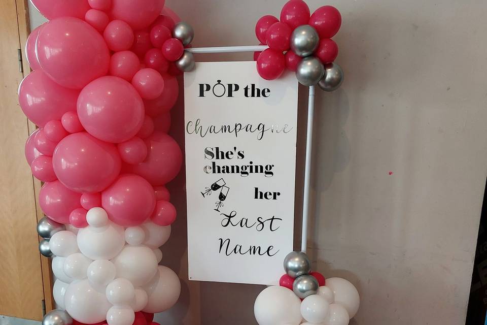 Wedding party balloons