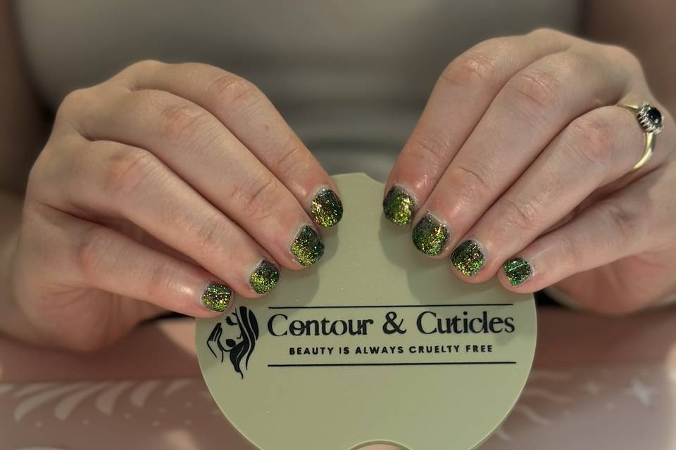 Autumn sparkle nails