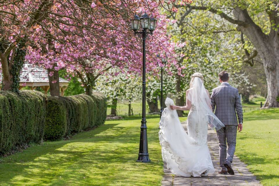 Spring wedding couple
