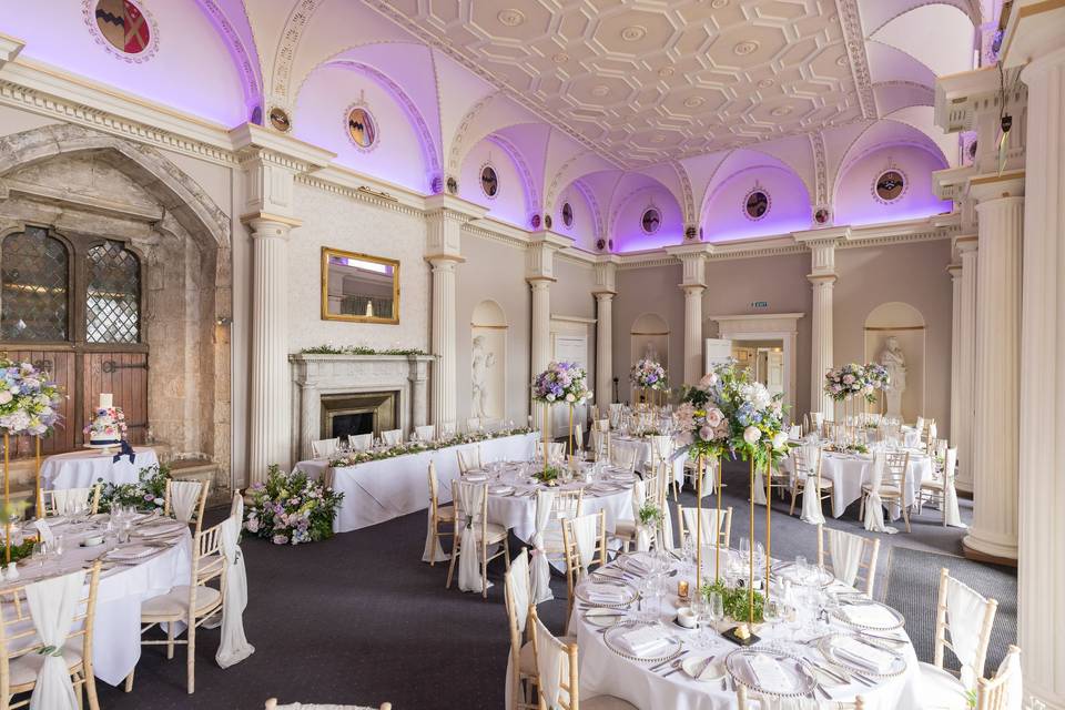 The Great Hall pink lighting