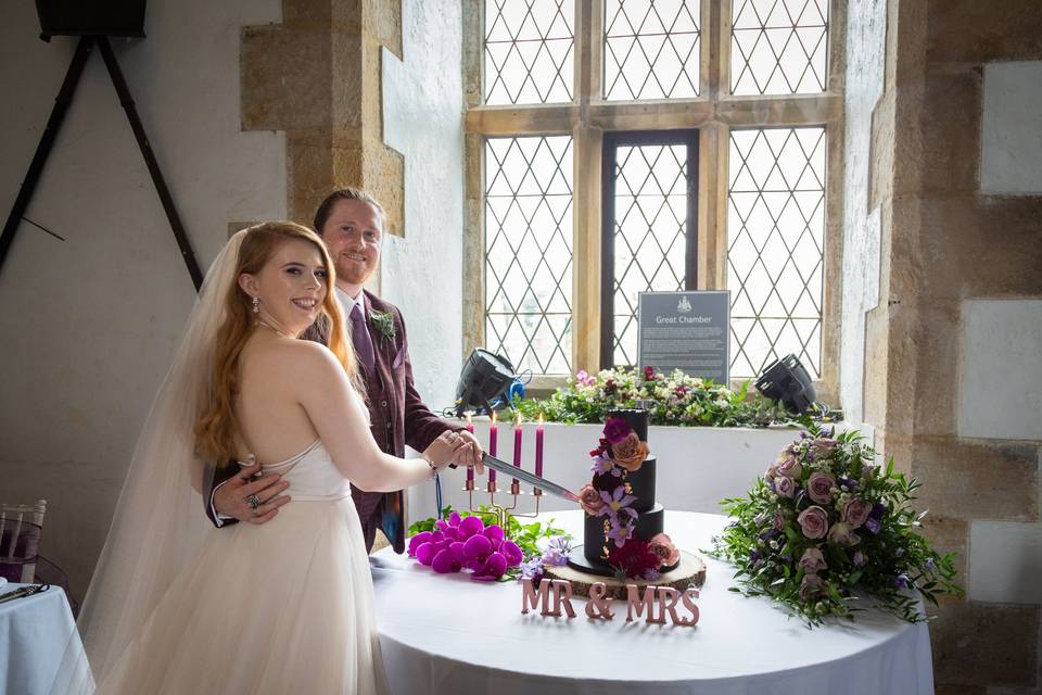 Cutting the cake