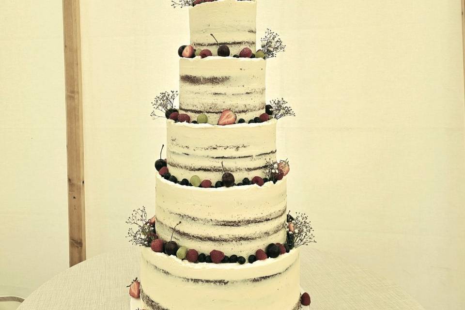 Semi wedding cake