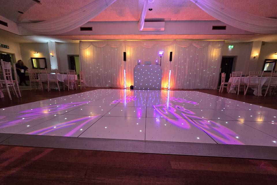 Uplighting on the dance floor